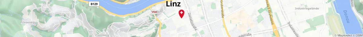 Map representation of the location for Apotheke Zum schwarzen Adler in 4020 Linz